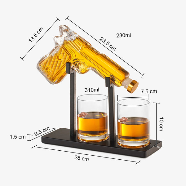 Pistol Gun Decanter Set