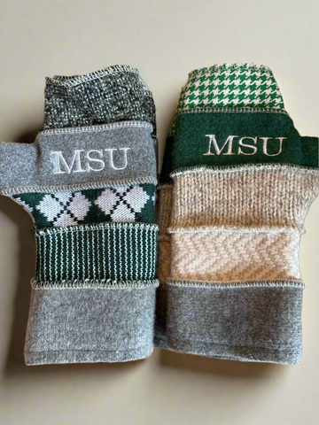MSU Wool Fingerless Mittens