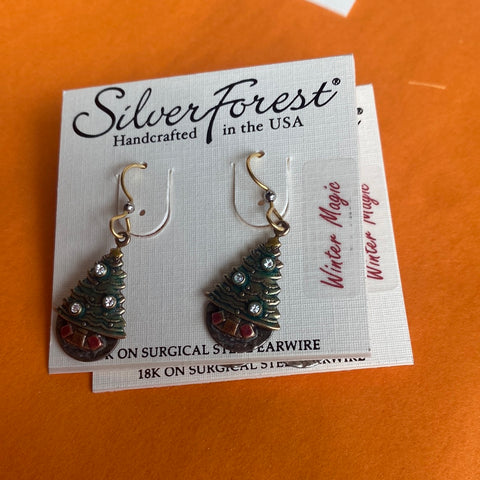 Silver Forest Earring