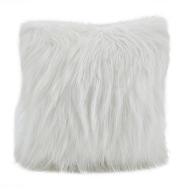 Long Hair Faux Fur Throw Pillow