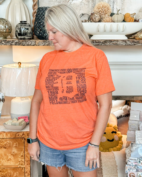 Detroit Tigers Tee - Orange