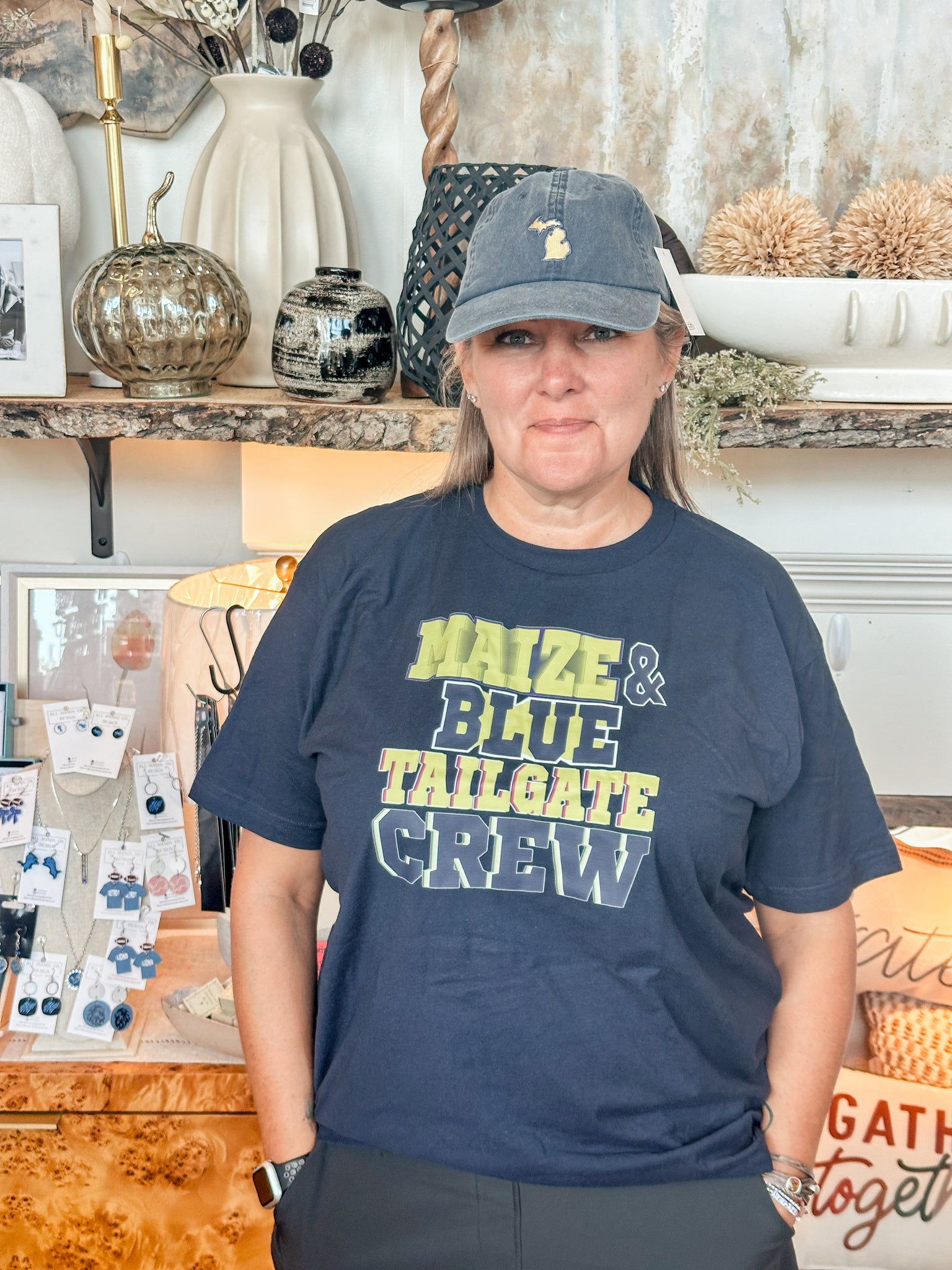 Maize and Blue Tailgate Crew Tee