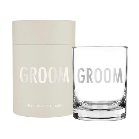 Groom Rocks Glass