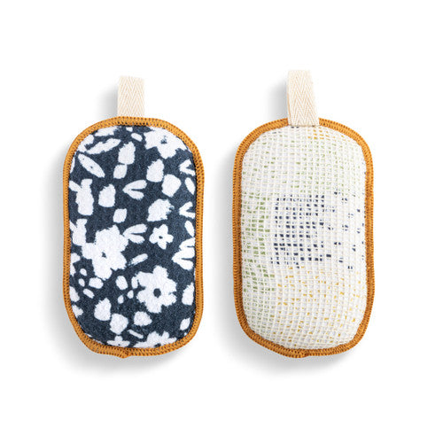 Ultra Absorbent Kitchen Sponge - Navy Floral