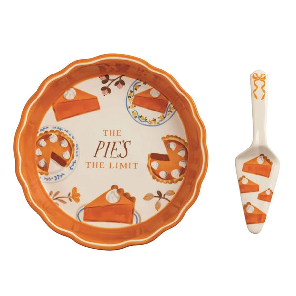 Thanksgiving Pie Dish and Server