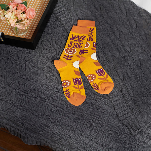 "Y’all Need Jesus" - Crew Socks