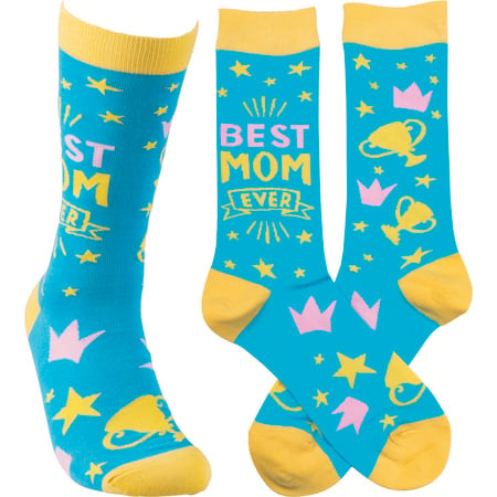 “Best Mom Ever” - Crew Socks