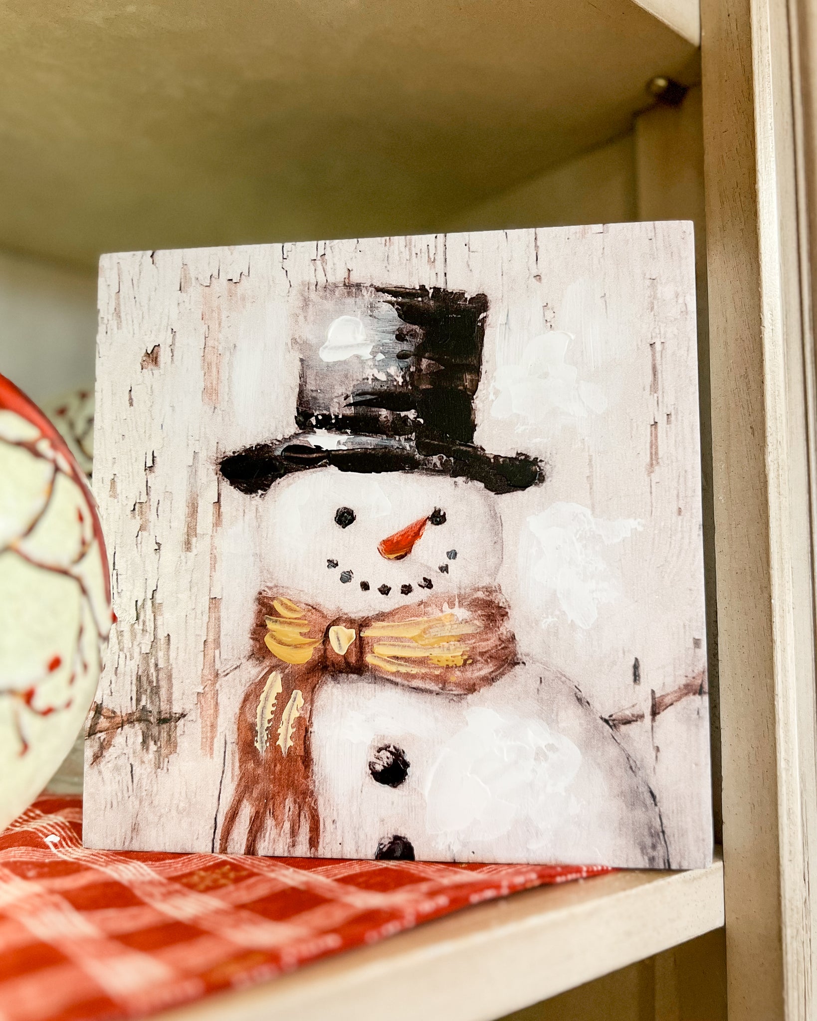 Snowman Block Sign