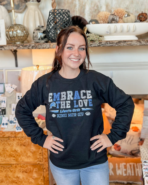 "Embrace the Love" Crewneck - Black