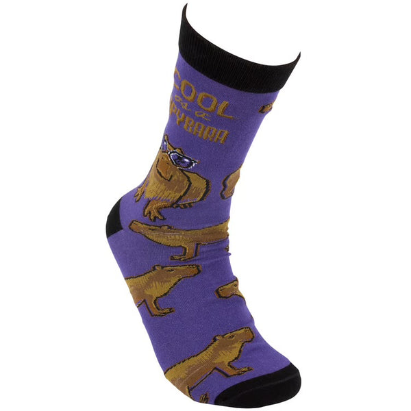 "Cool As A Capybara" - Crew Socks