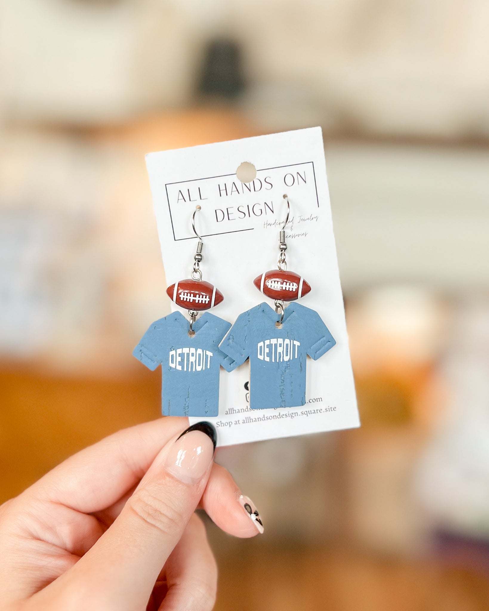Lions Jersey Earrings