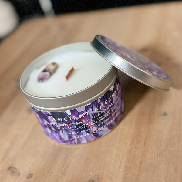Ancient Amethyst 11oz Wood Wick Candle