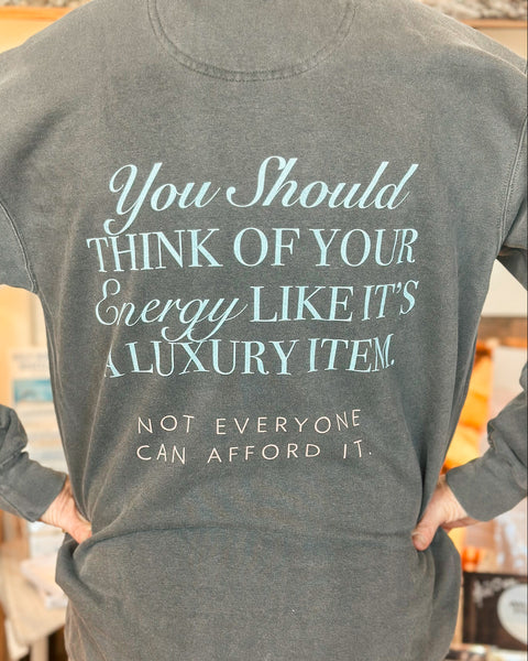 Taylor Swift "12" Protect your Energy Crewneck - Gray