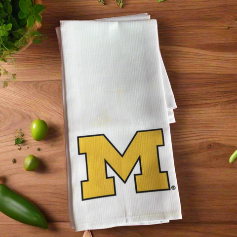 U of M Block Tea Towel