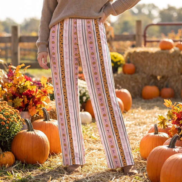 Halloween Bows & Stripes Lounge Pants