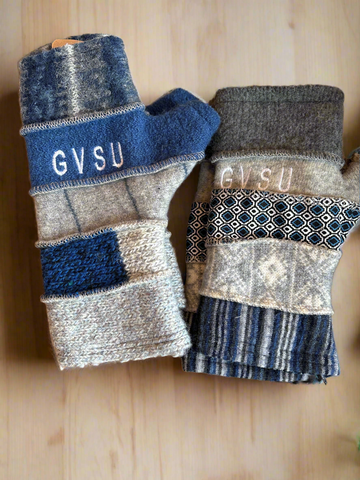 GVSU Wool Fingerless Mittens
