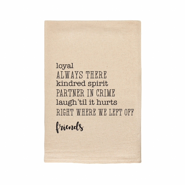 “Friends” Favorite Things Tea Towel