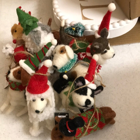 Wool Felt Dog Ornament
