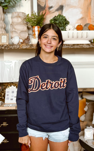Unisex Detroit Crewneck - Navy