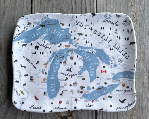 Small Melamine Great Lakes Tray
