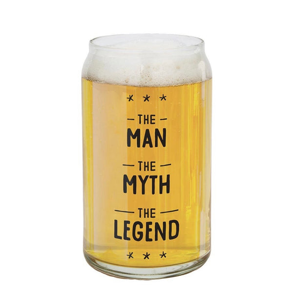 The Man the Myth the Legend Beer Can Glass