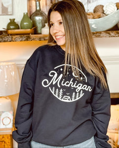 Michigan Night Crewneck- Navy