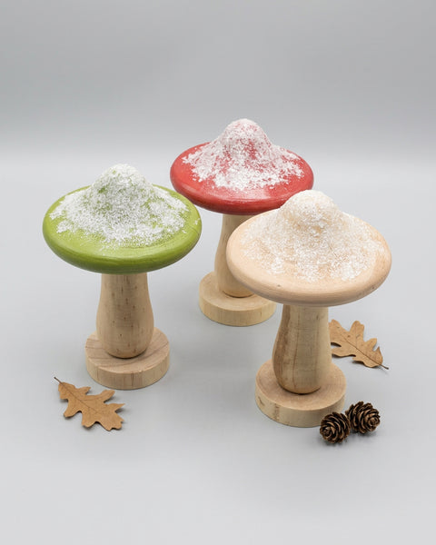 Glittery Wooden Mushroom
