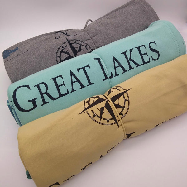 Great Lakes Map Blanket - 4 Colors