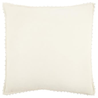 Cream Chenille Studded Pillow