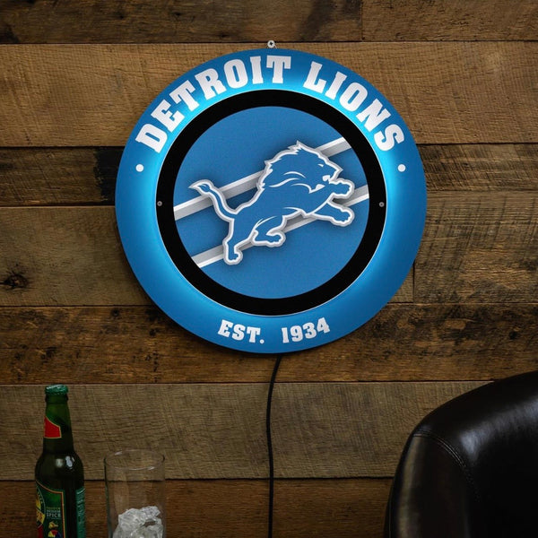 Detroit Lions, Metal Light Wall Sign