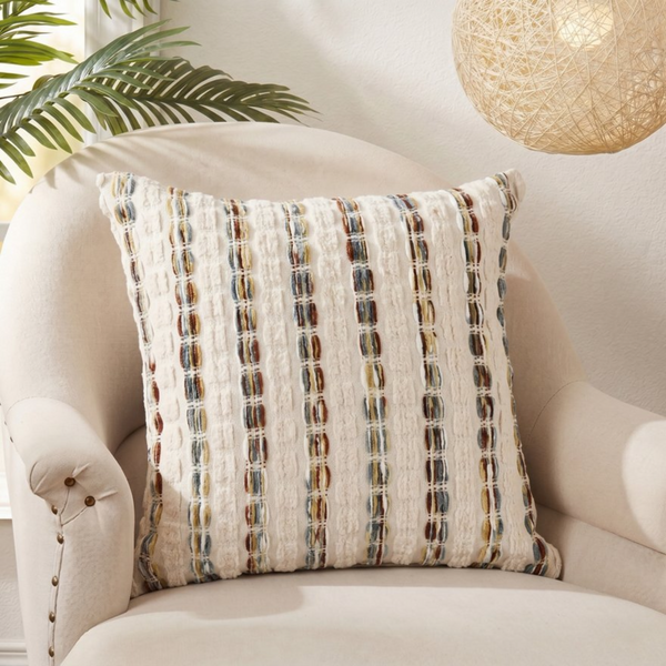 Woven Multi Stripe Pillow