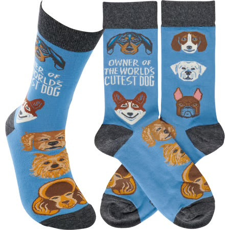 "Owner Of The Worlds Cutest Dog" - Crew Socks