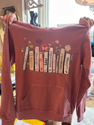 Kids Taylor Swift Books Albums mauve Hoodie