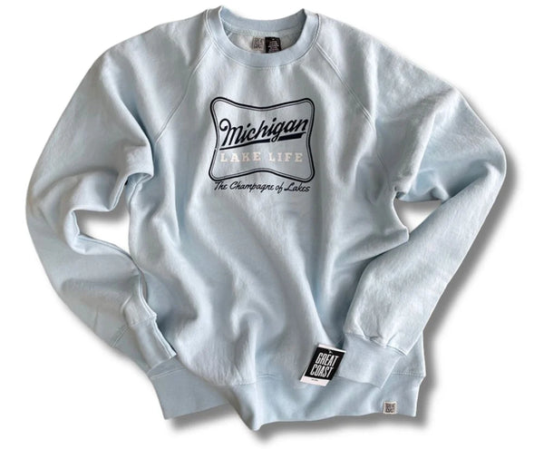 Michigan Lake Life Crewneck - Light Blue