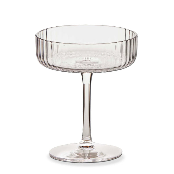 Gramercy Fluted Coupe Glass - Clear