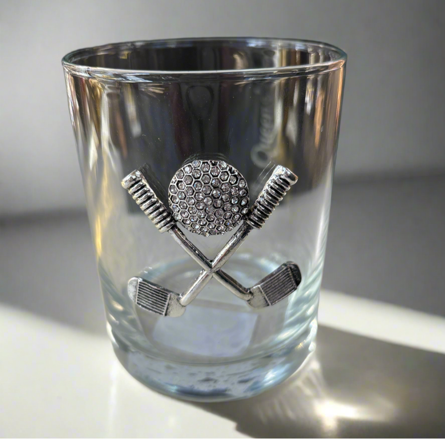 Golf Club & Ball Old Fashioned Glass