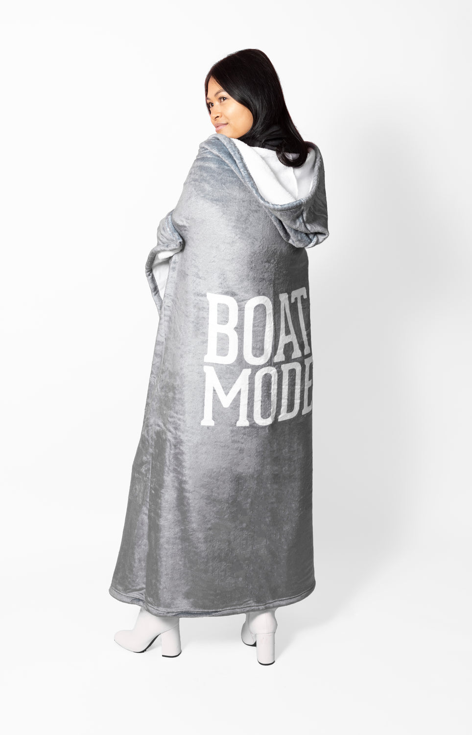Boat mode hooded blanket