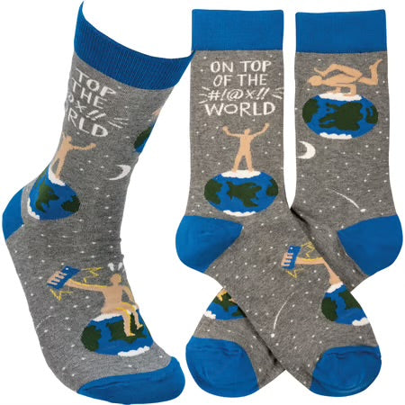 "On Top Of The #!@x!! World" - Crew Socks
