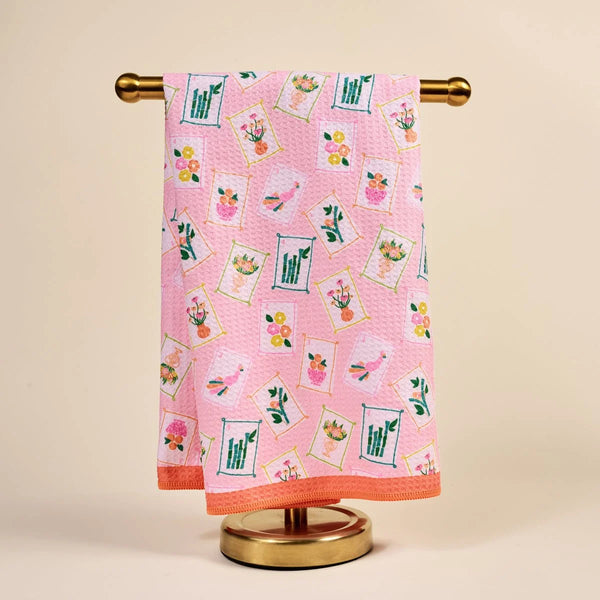 “It’s Mahjong Time” Waffle Tea Towel