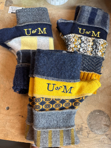 U of M Wool Fingerless Mittens
