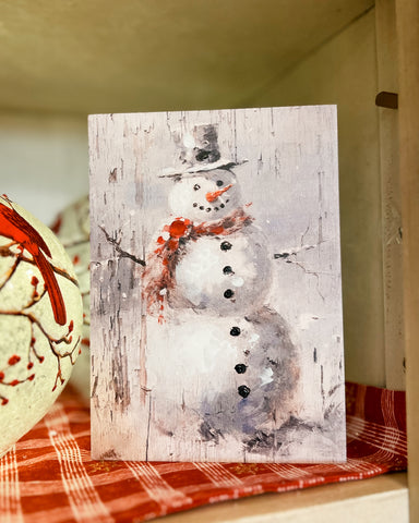 Snowman Block Sign