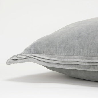 Gray Velour Velvet Pillow