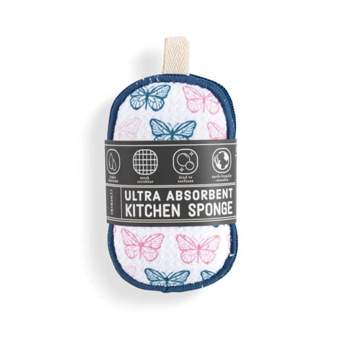 Ultra Absorbent Kitchen Sponge - Butterflies