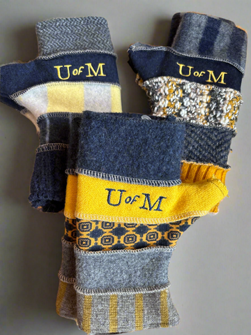 U of M Wool Fingerless Mittens