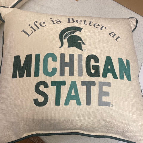 Life Is Better At Michigan State Pillow