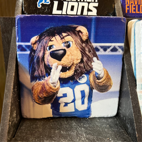 Detroit Rory Lions Mascot Coaster