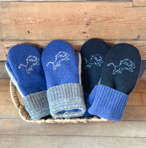 Detroit Lions Wool Mittens