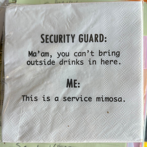 Service mimosa cocktail napkin