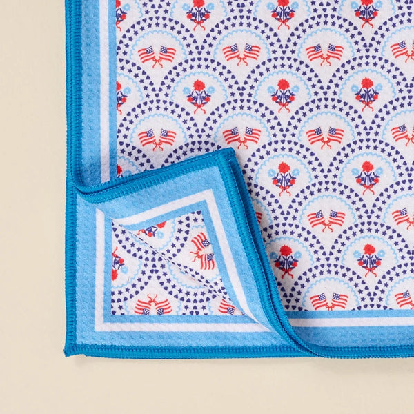 American Flag Waffle Tea Towel