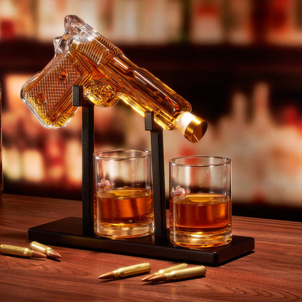 Pistol Gun Decanter Set
